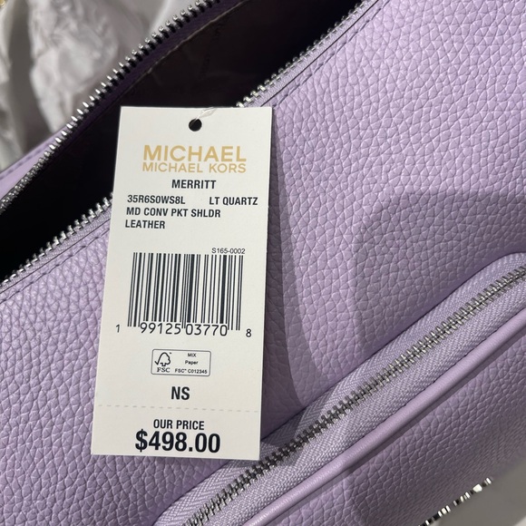 MICHAEL KORS Merritt Medium Pebbled Leather Convertible Shoulder Bag
Quartz
NWT - Picture 6 of 16